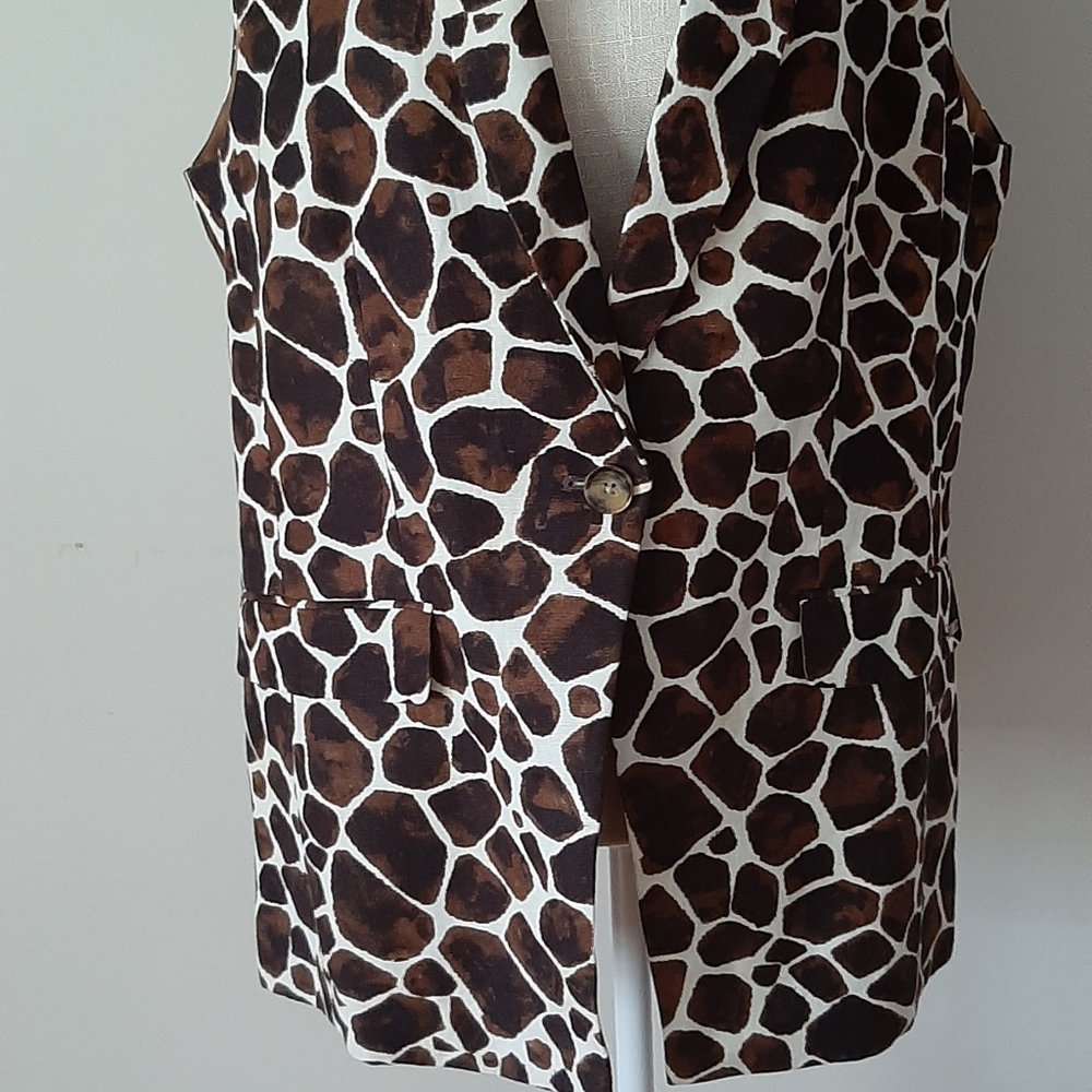 Calvin Klein mid length animal print vest